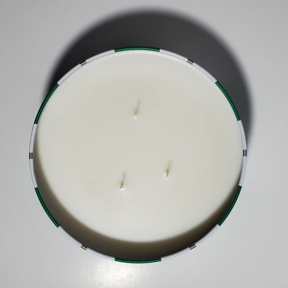DOLLY PARTON Candy Cane Tin Candle Green & White Swirl 10 oz. Reusable Holiday